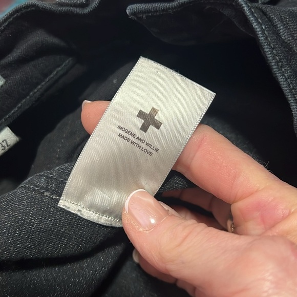 Imogene + Willie Josette High Rise Slim Fit Jeans Size 32 in Black Wash Denim - Picture 11 of 12